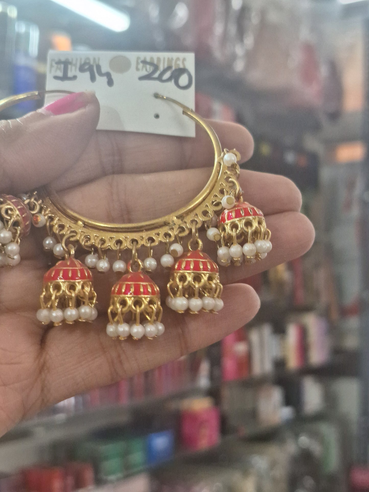Meenakari Hoop Earring