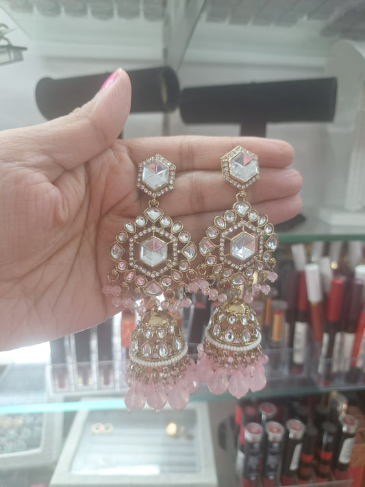 Polki Jhumka Earrings