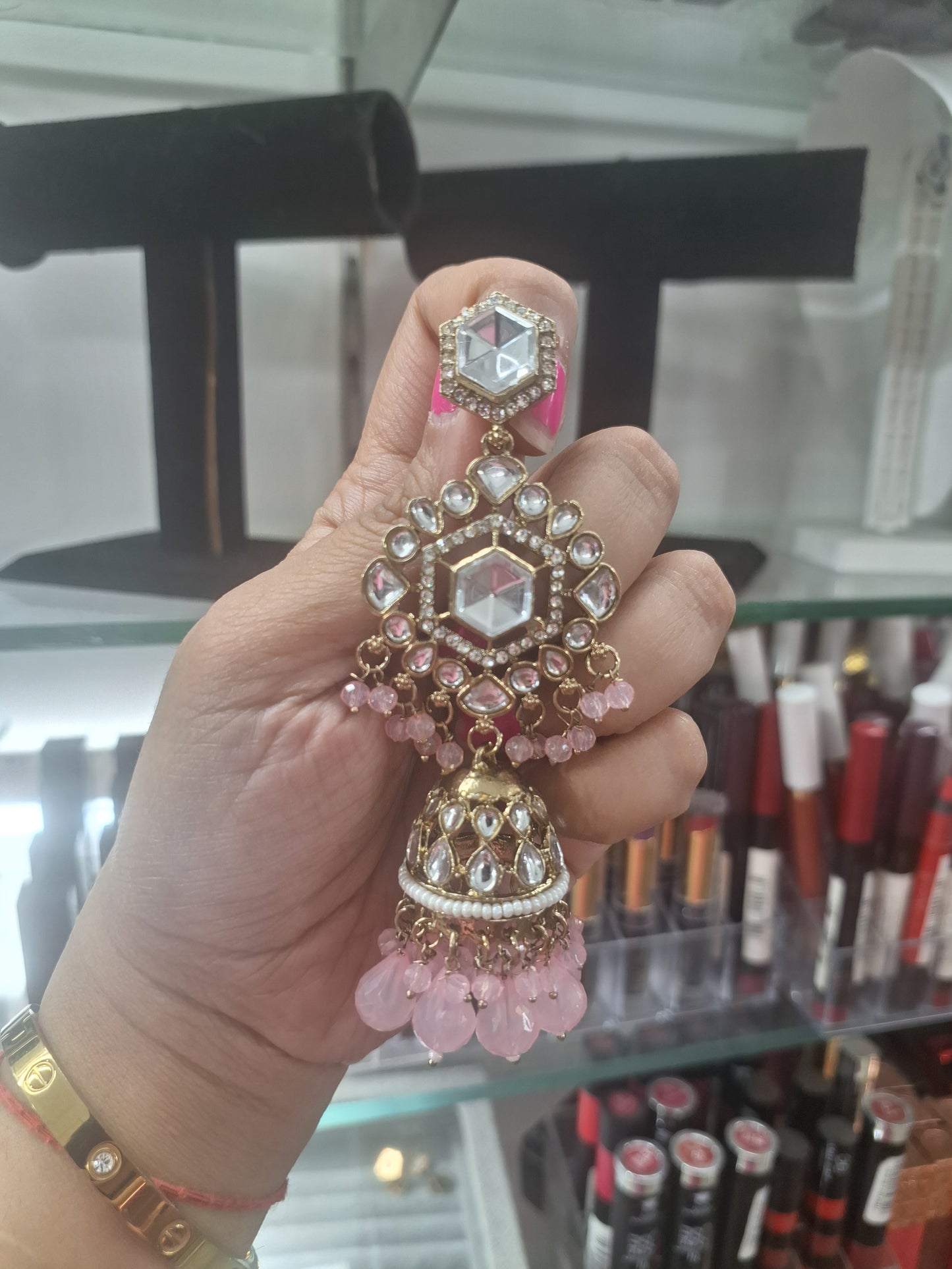Polki Jhumka Earrings
