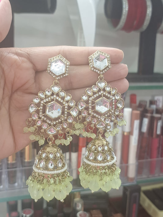Polki Jhumka Earrings