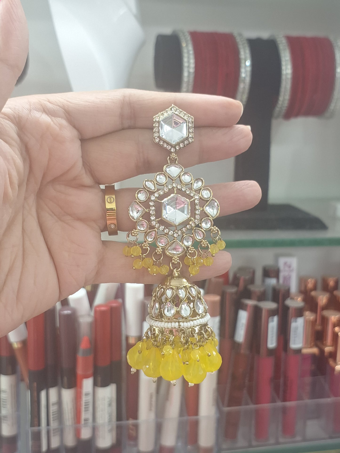 Polki Jhumka Earrings
