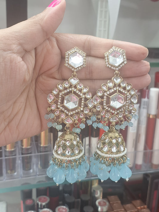 Polki Jhumka Earrings