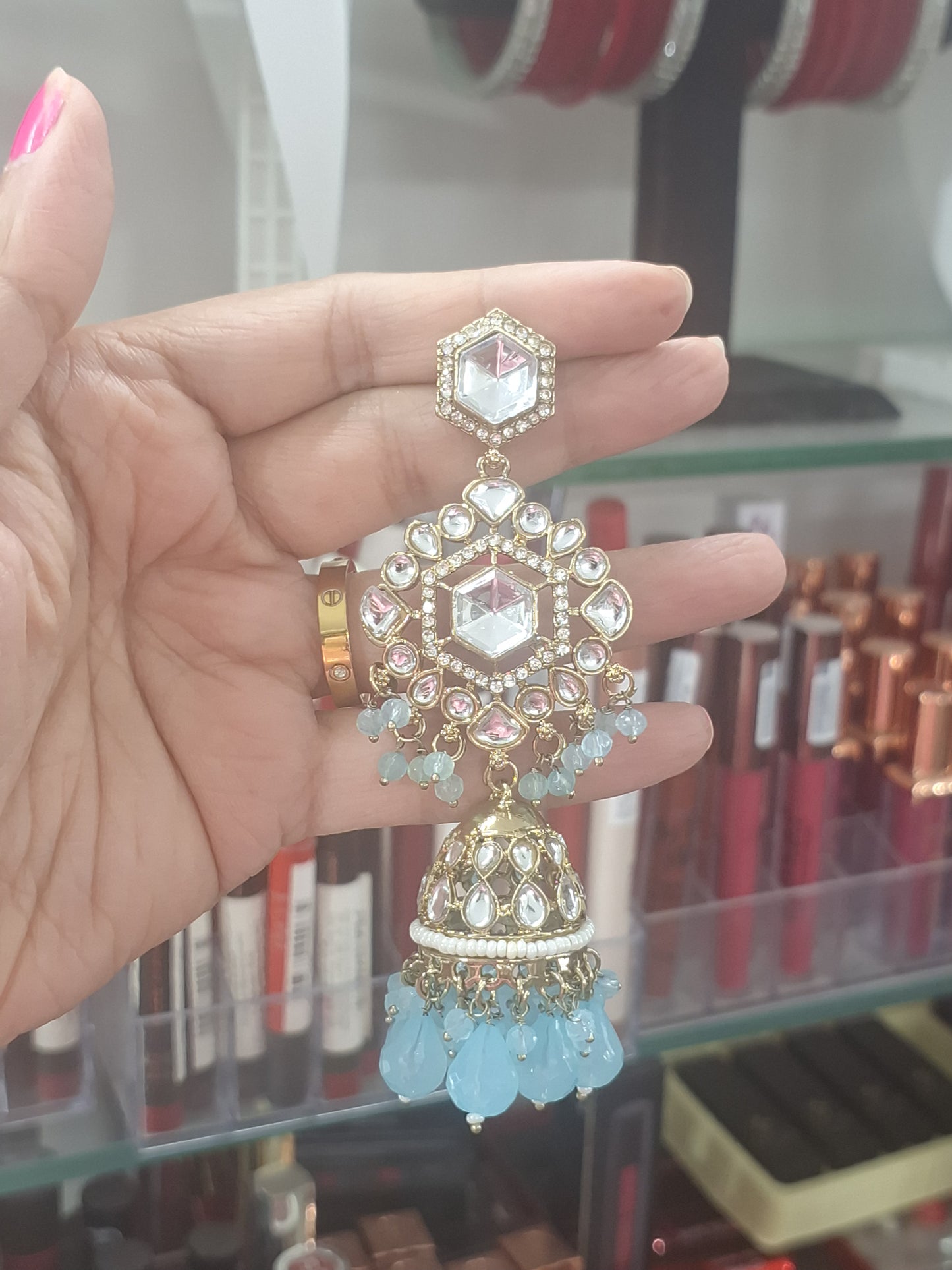 Polki Jhumka Earrings