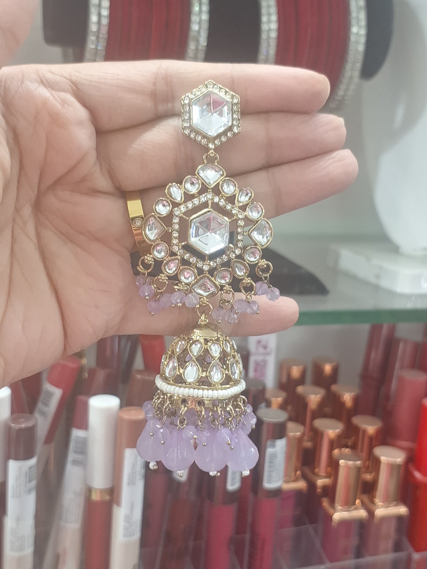 Polki Jhumka Earrings