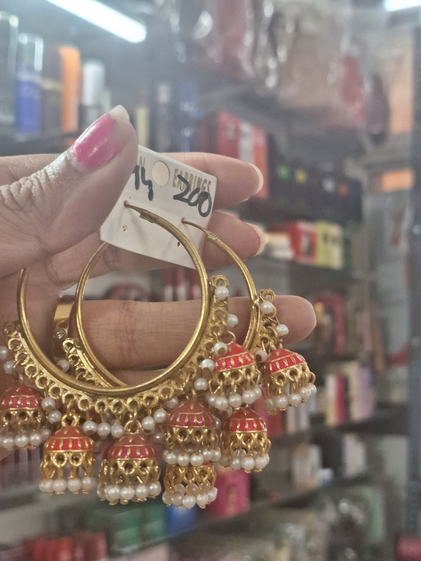 Meenakari Hoop Earring