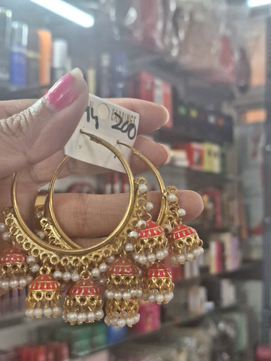 Meenakari Hoop Earring