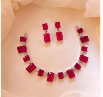 Celebrity Inspired AD Jewellery Set