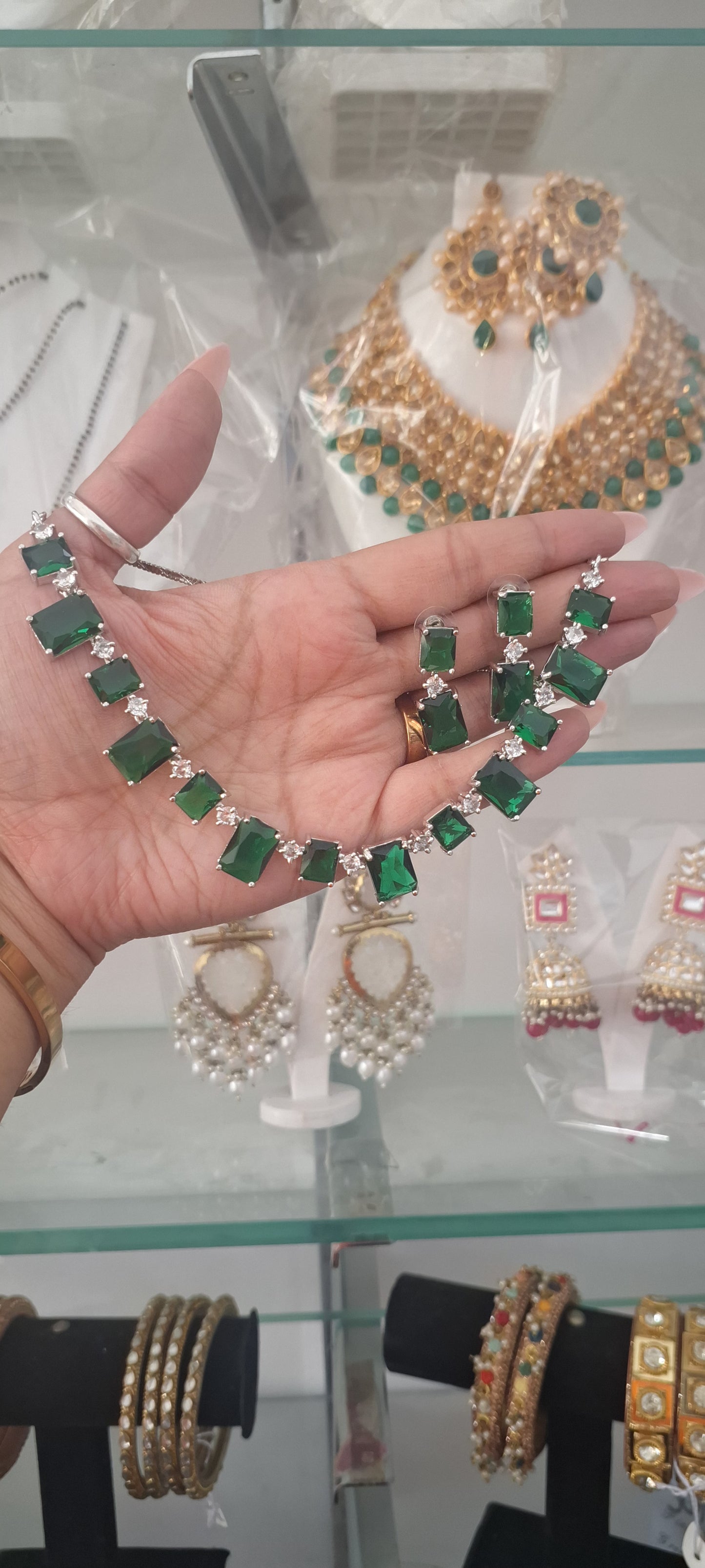 Celebrity Inspired AD Jewellery Set