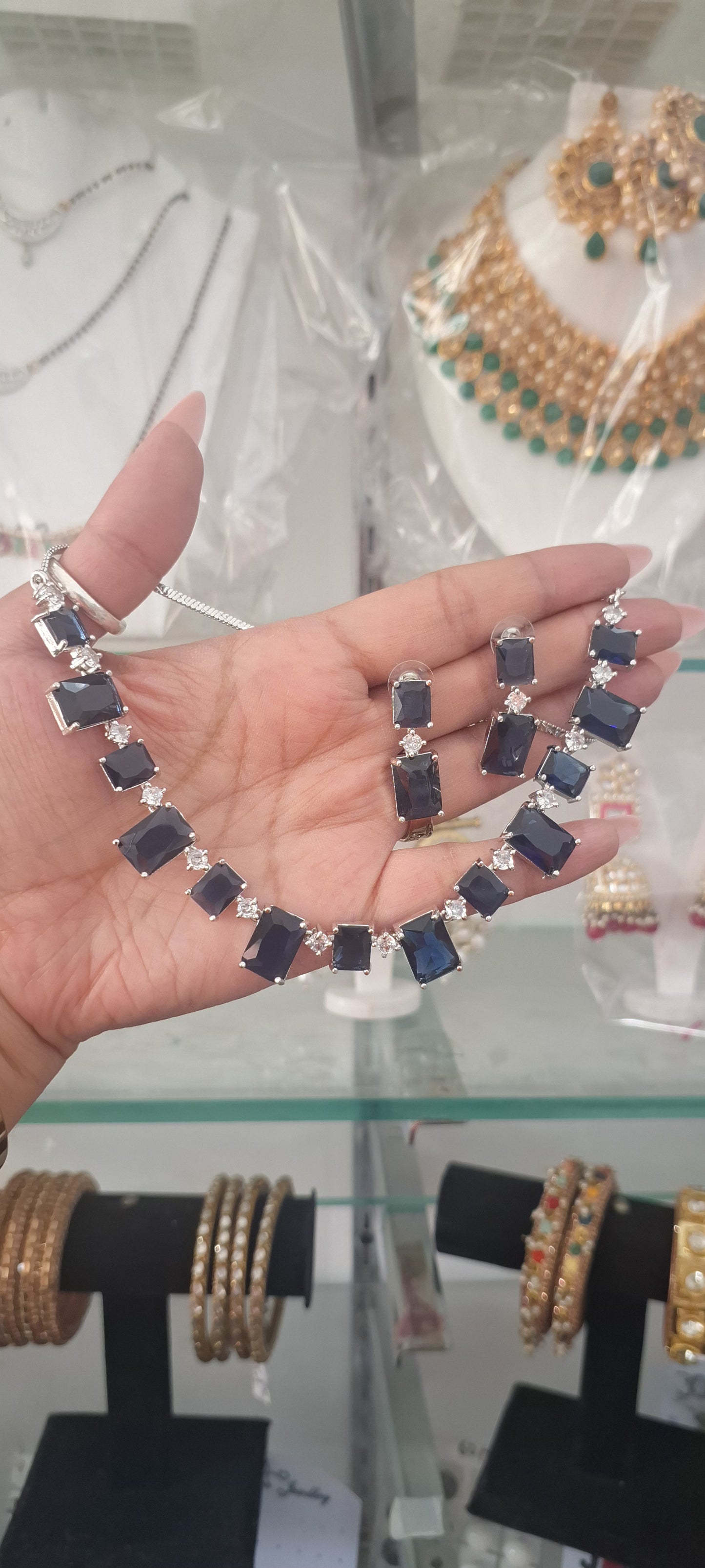 Celebrity Inspired AD Jewellery Set