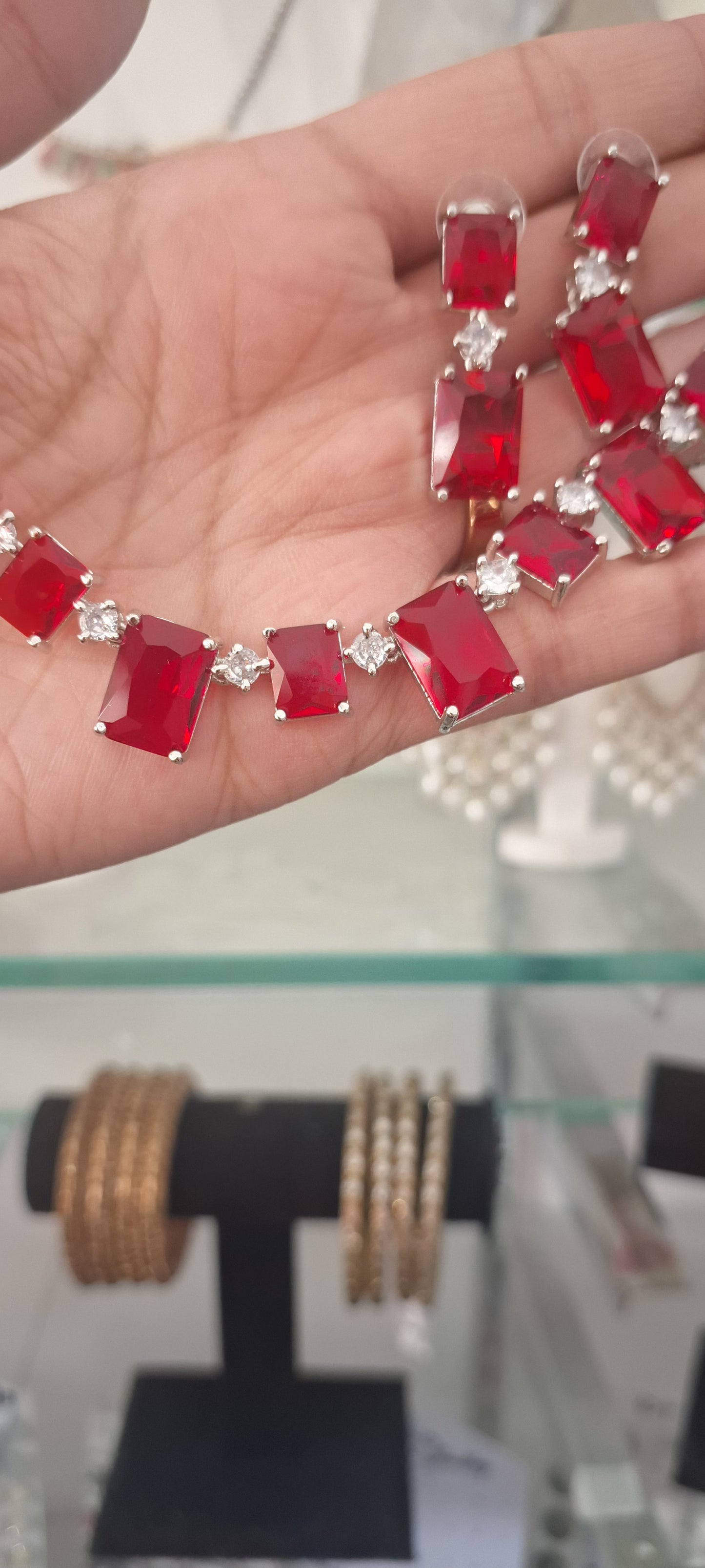 Celebrity Inspired AD Jewellery Set