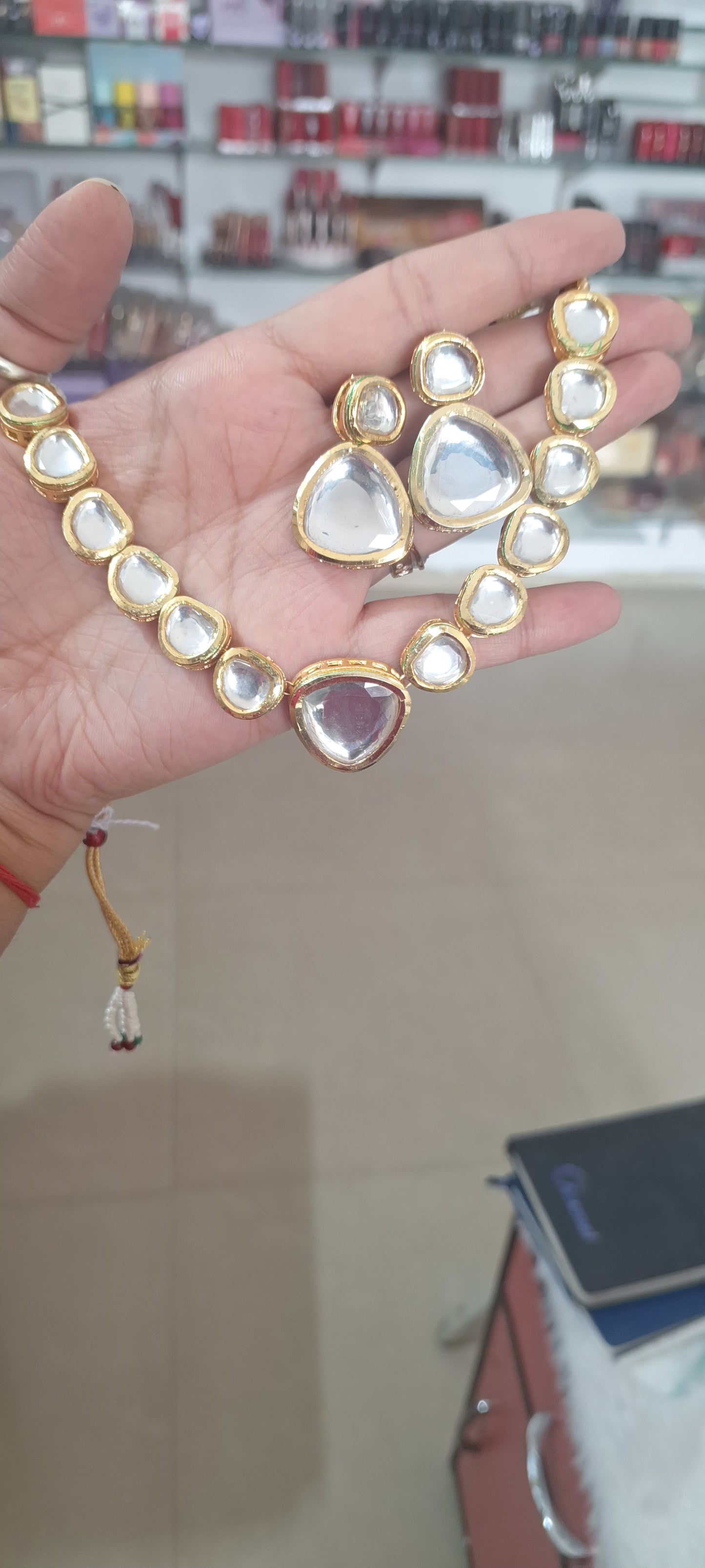 Kundan Jewellery Set with back Meena