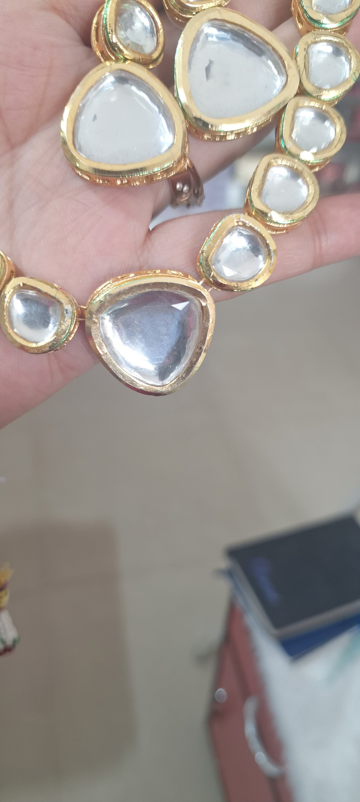 Kundan Jewellery Set with back Meena