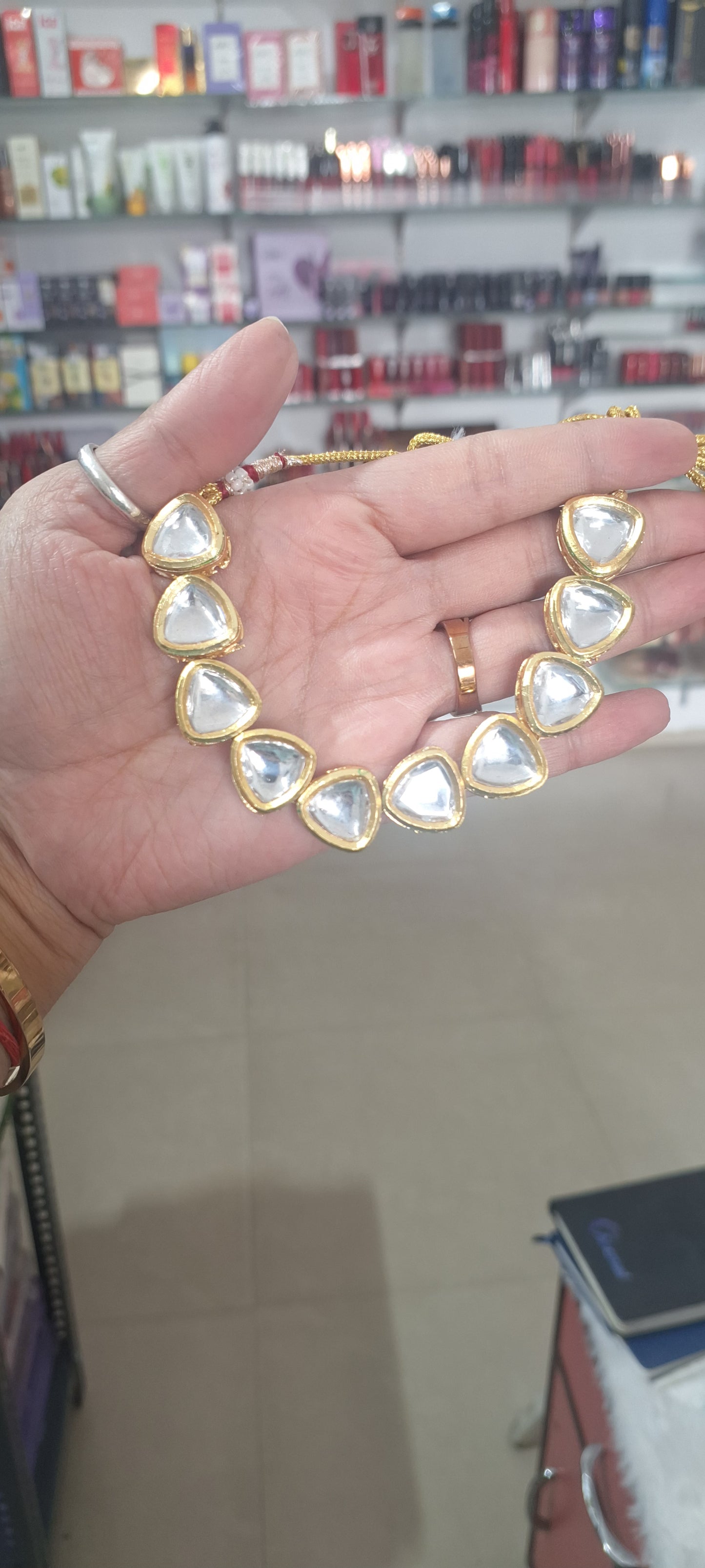 Kundan Jewellery Set with back Meena
