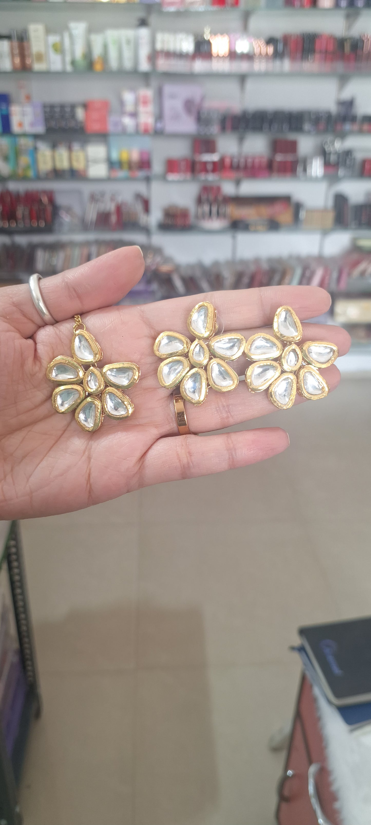 Kundan Jewellery Set with back Meena