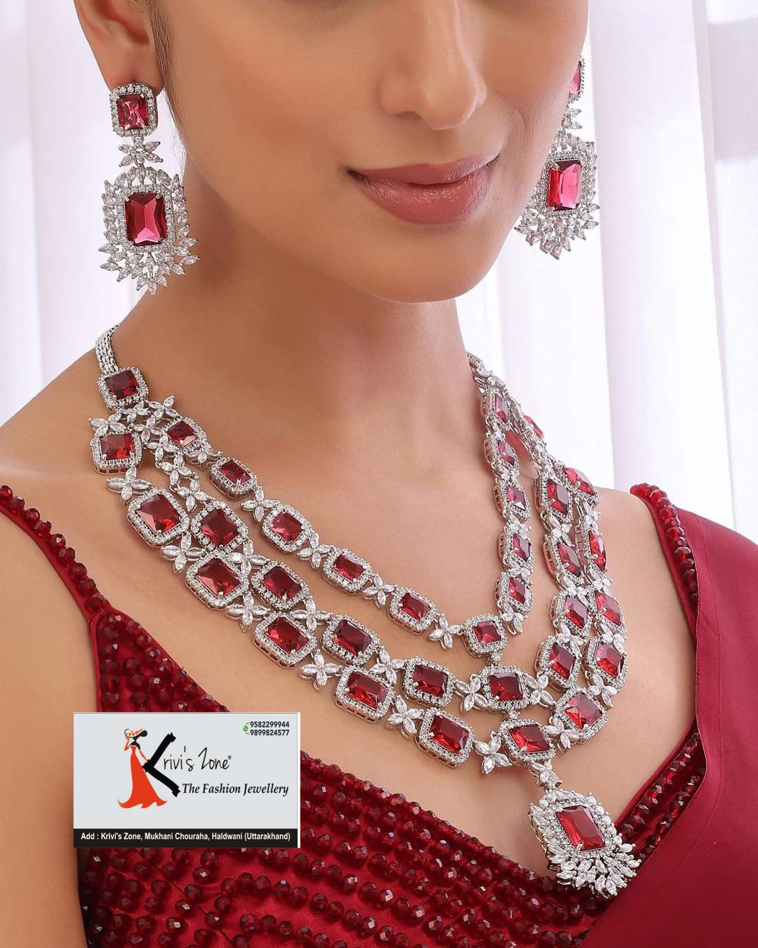 Triple Layer Starcut AD Jewellery Set