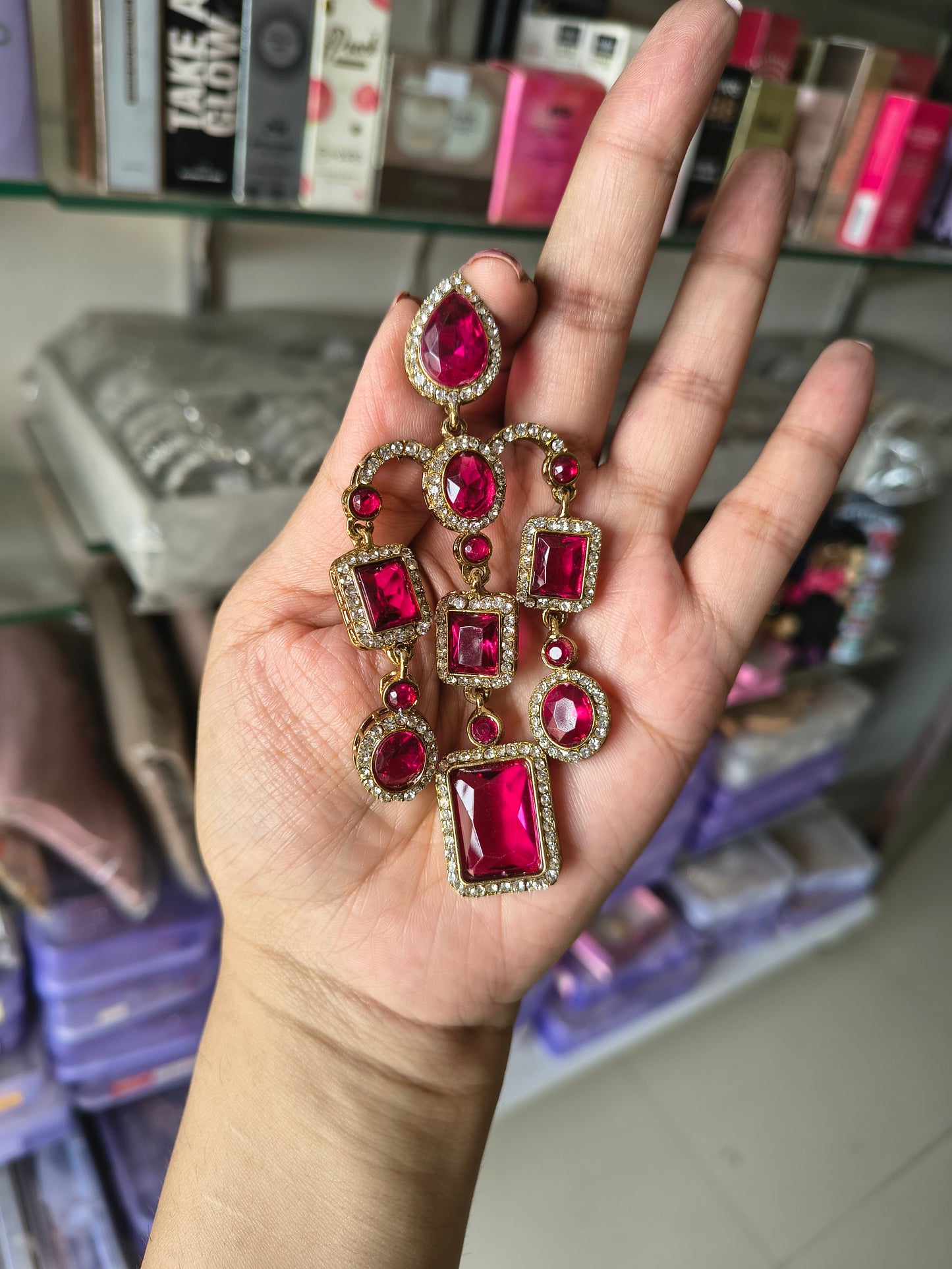 Ruby Pink Dangler